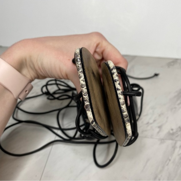 Marc Fisher Jacinda Lace Up Snake Heeled Sandal 8.5 M - Picture 7 of 13